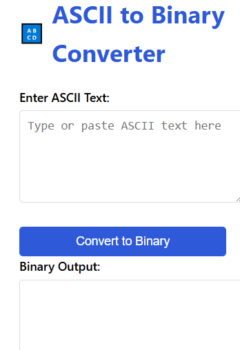 ASCII to Binary Converter
