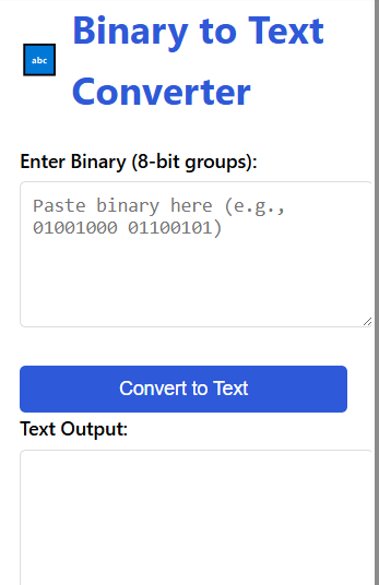 Binary to Text Converter