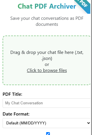 chat PDF archiver