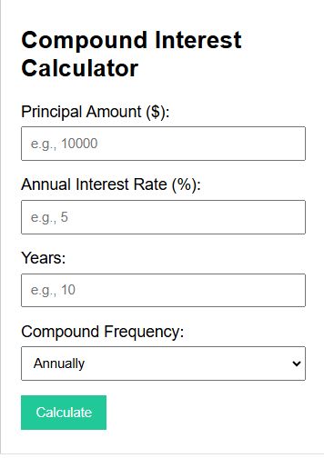 Compound Interest Calculator
