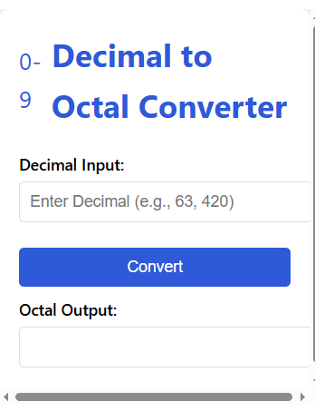 Decimal to Octal Converter