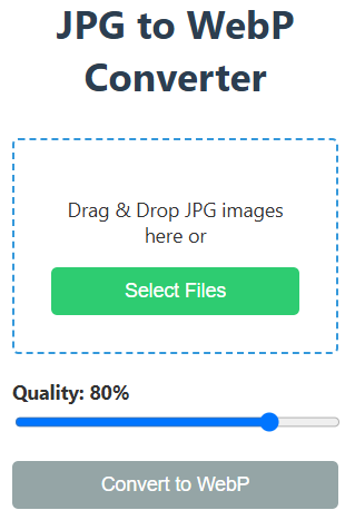 Convert JPG to WebP