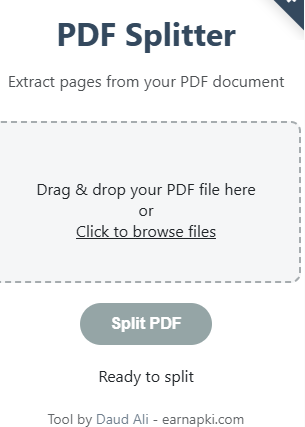 PDF splitter