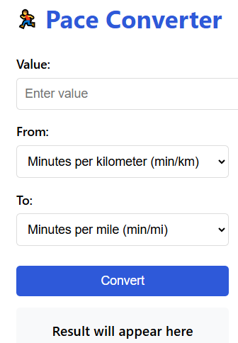 Pace Converter