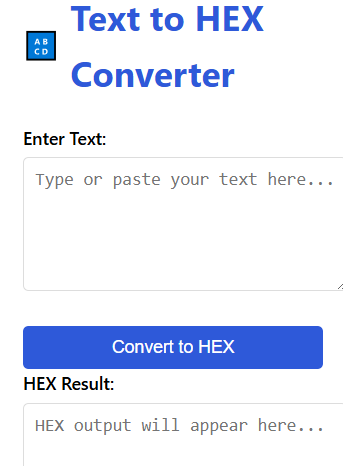 Text to Hex Converter