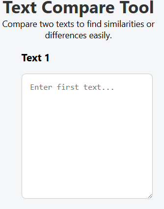 Text Compare Tool