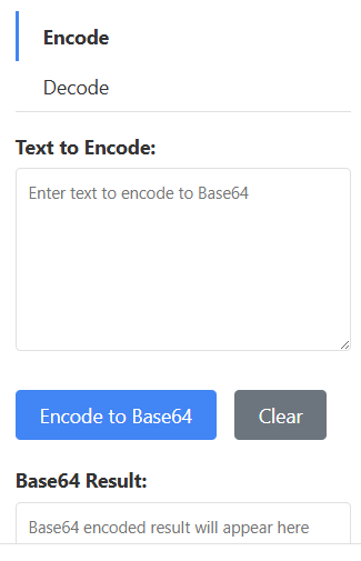 Base64 Encode Decode Tool