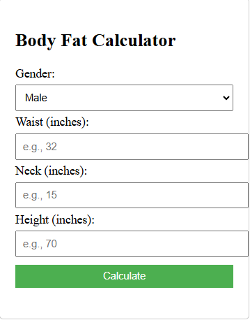 Body Fat Calculator