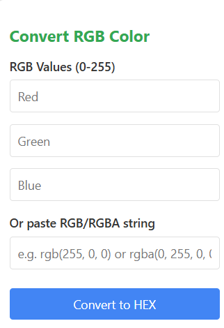 RGB to HEX Converter