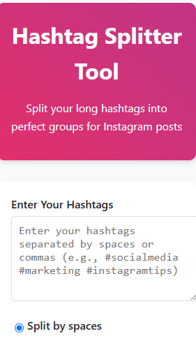 Hashtag Splitter Tool