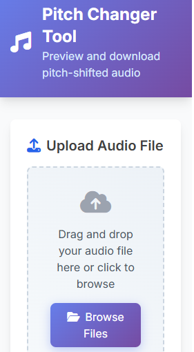 Audio Pitch Changer Tool