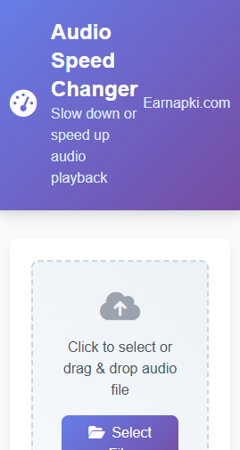Audio Speed Changer Tool