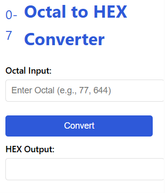 Octal to Hex Converter
