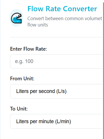 Volumetric Flow Rate Converter