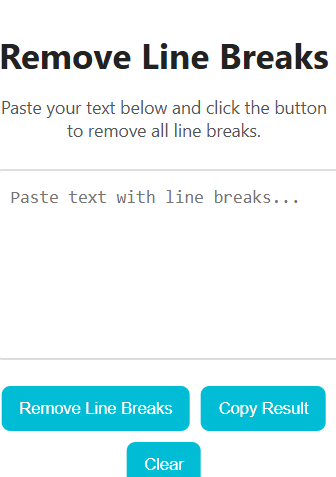 Remove Line Breaks