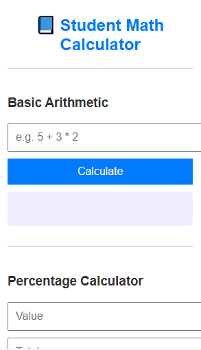 Student Math Calculator