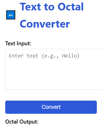 Text to Octal Converter