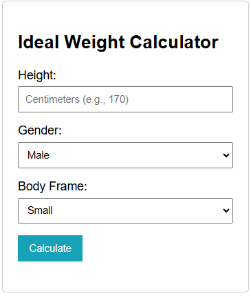 Ideal Weight Calculator