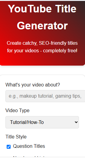 YouTube Title Generator