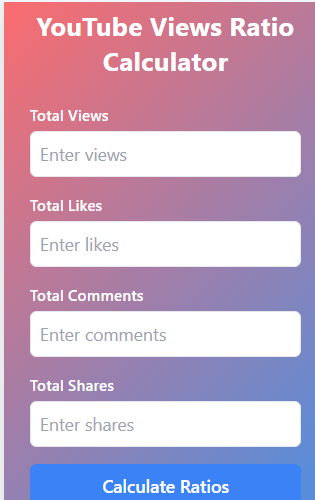 YouTube Views Ratio Calculator