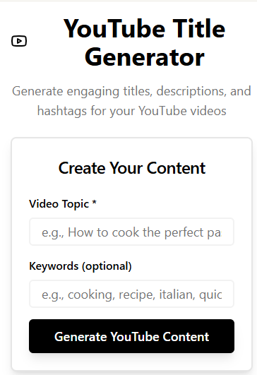 YouTube Title Generator