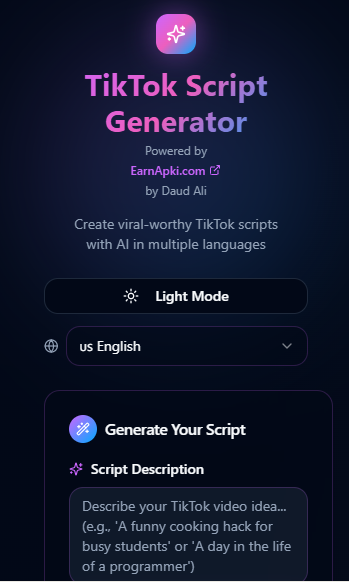 TikTok Script Generator