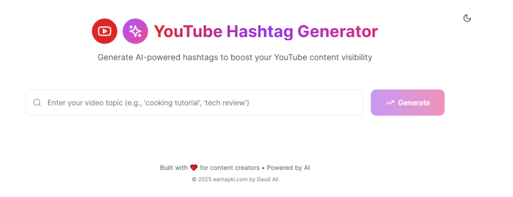 YouTube Hashtag Generator