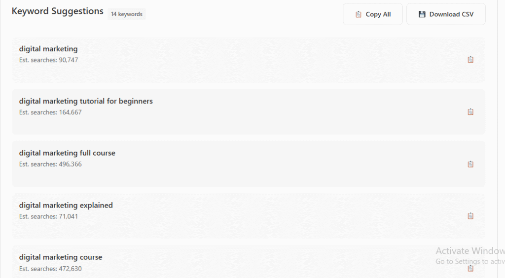 YouTube Keyword Tool