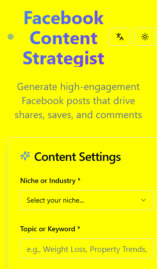 Facebook Post Generator Tool