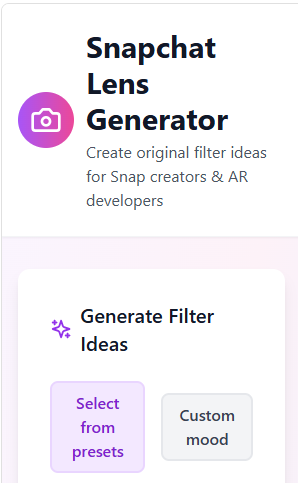 Snapchat Lens Generator