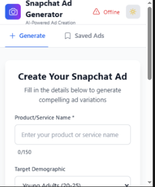 Snapchat Ad Generator Tool