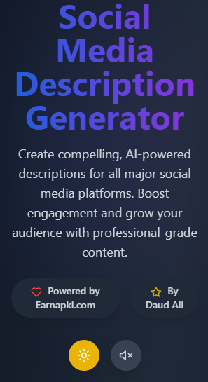 Social Media  Description Generator