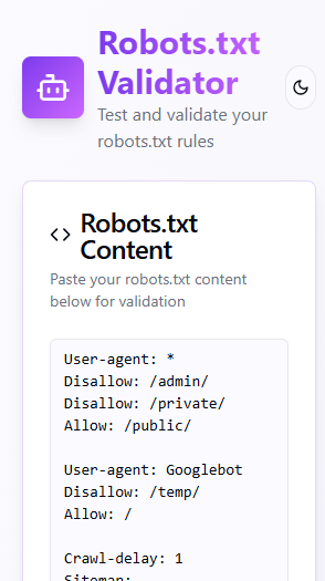 Robots.txt Validator