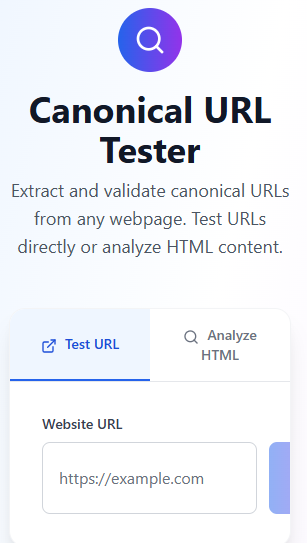 Canonical URL Tester