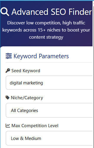 SEO Finder Tool