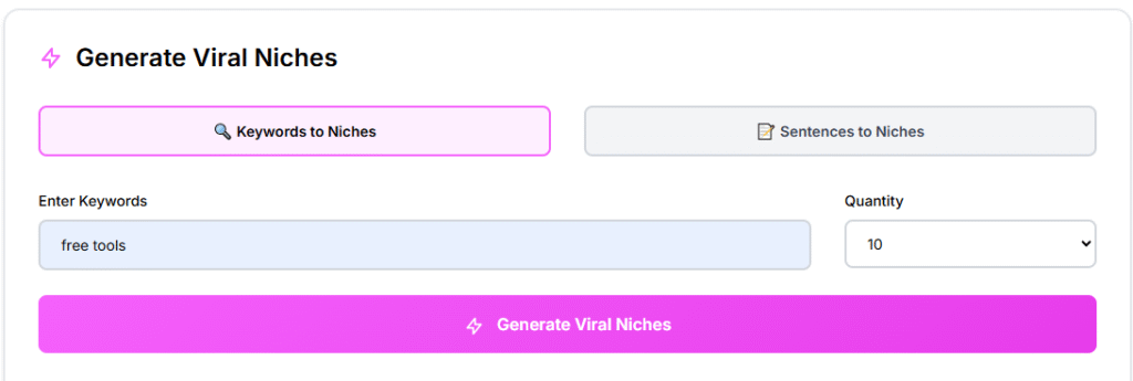 Viral Niches Generator