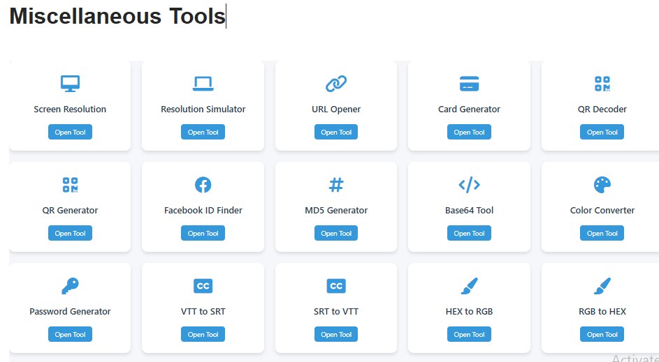 Miscellaneous Tools